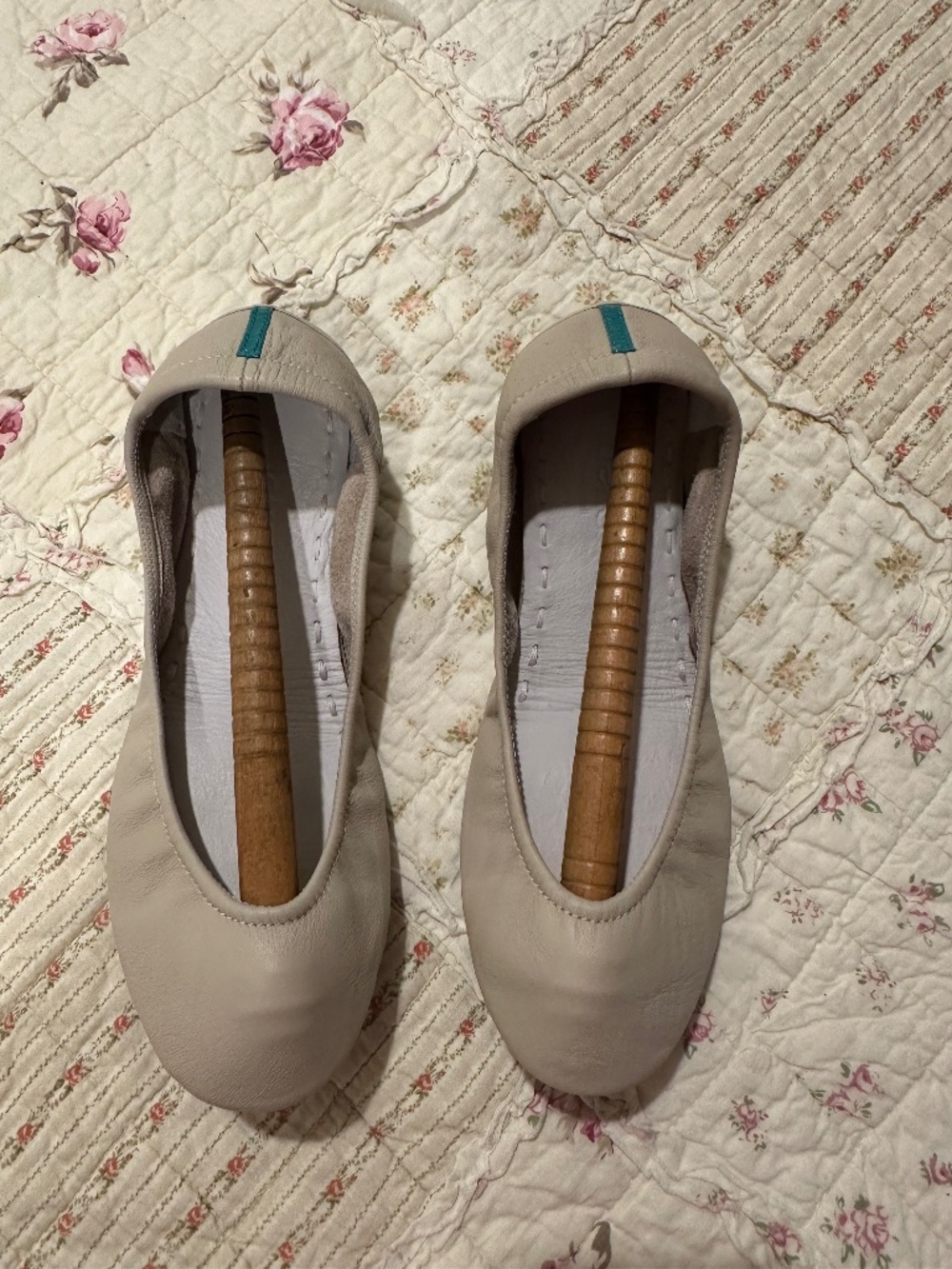 Tieks Italian Leather Flats Cream
